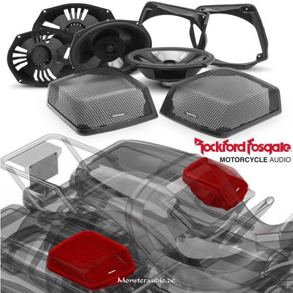 Rockford Fosgate TMS69BL14 6x9" Lautsprecher 200 Watt für Harley Davidson ®